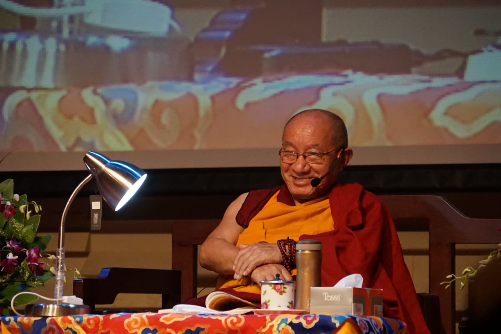 Bersama Drepung Trisur Rinpoche, Universitas Bunda Mulia, Jakarta, 2017